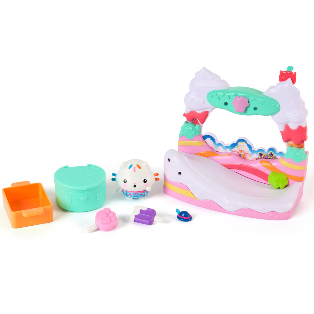 Gabis Puppenhaus: Kino – Süti-Kätzchen Süßigkeiten-Balkon-Spielset - Spin Master kép 3