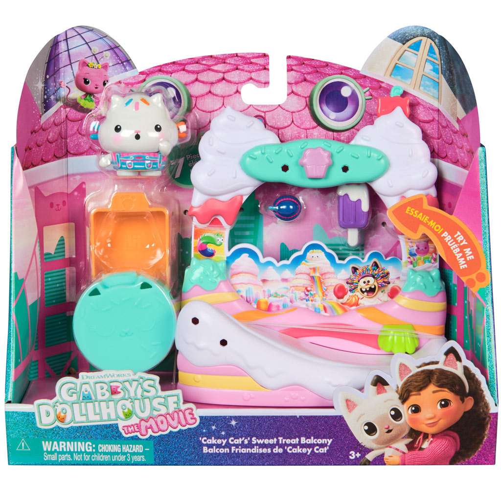 Gabis Puppenhaus: Kino – Süti-Kätzchen Süßigkeiten-Balkon-Spielset - Spin Master