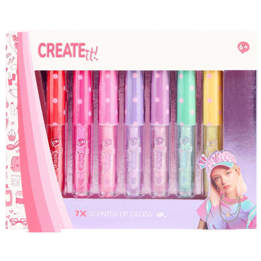 Canenco: Create It! Duftender Lipgloss, 7-teiliges Set