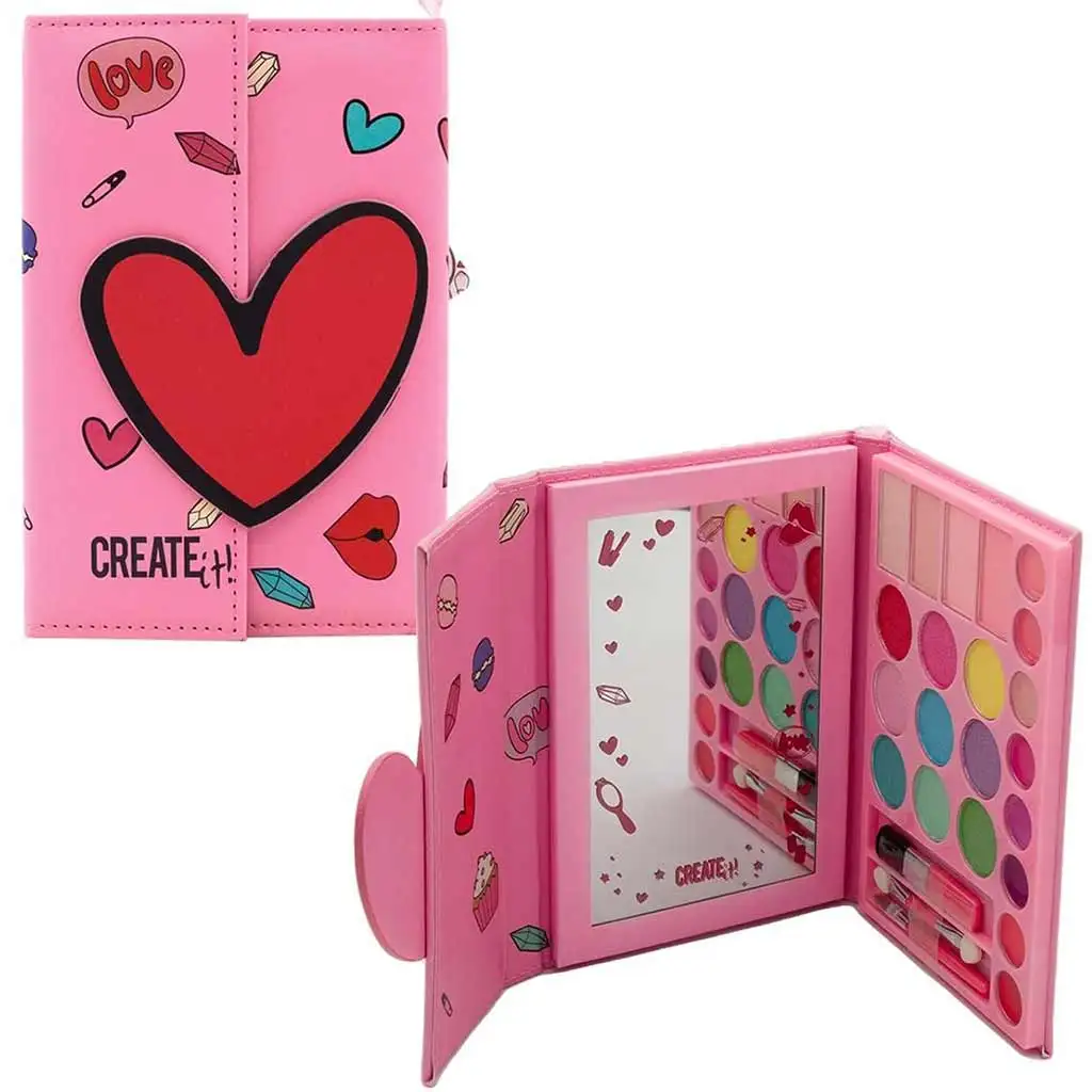 Canenco: Create It! Make-Up Schminkset im Tagebuch mit Spiegel und Magnetverschluss