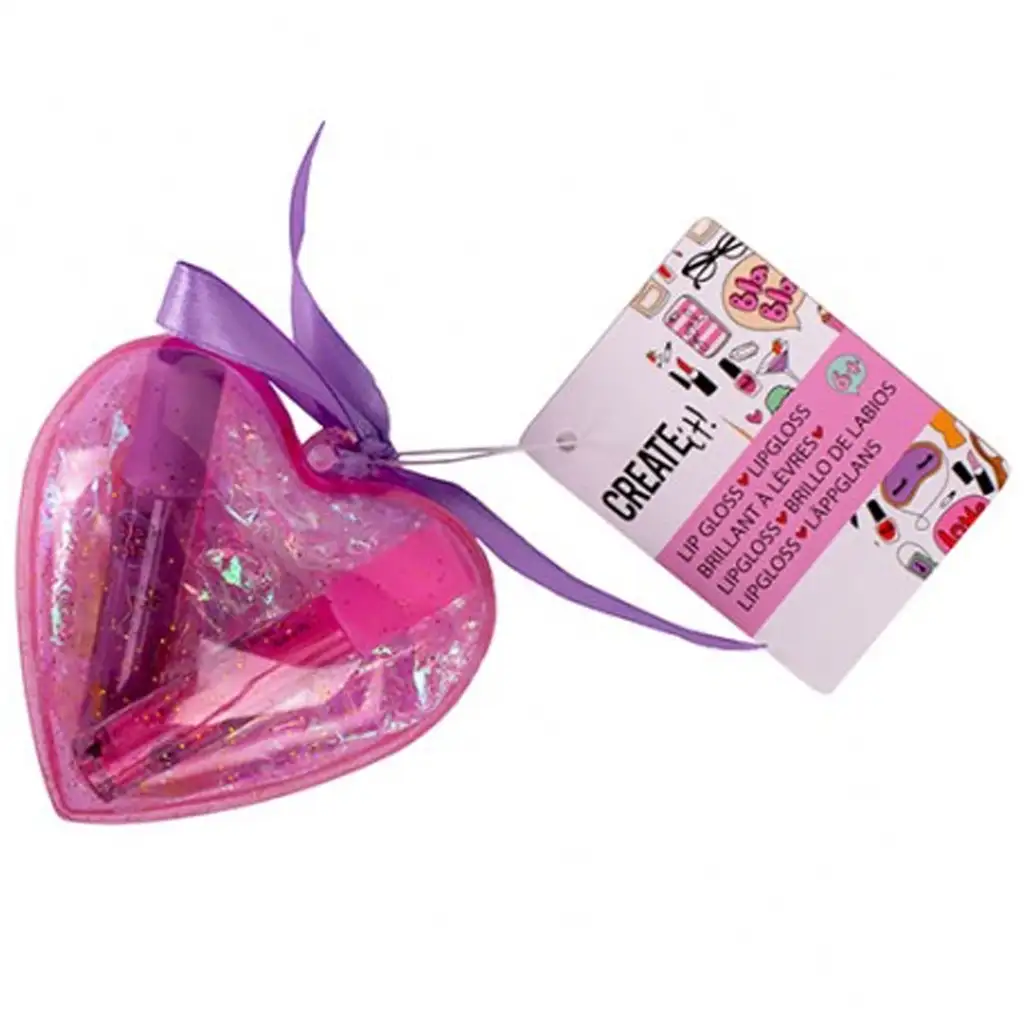Canenco: Create It! Make-Up 2-teiliges Lipgloss-Set in herzförmiger Aufbewahrung