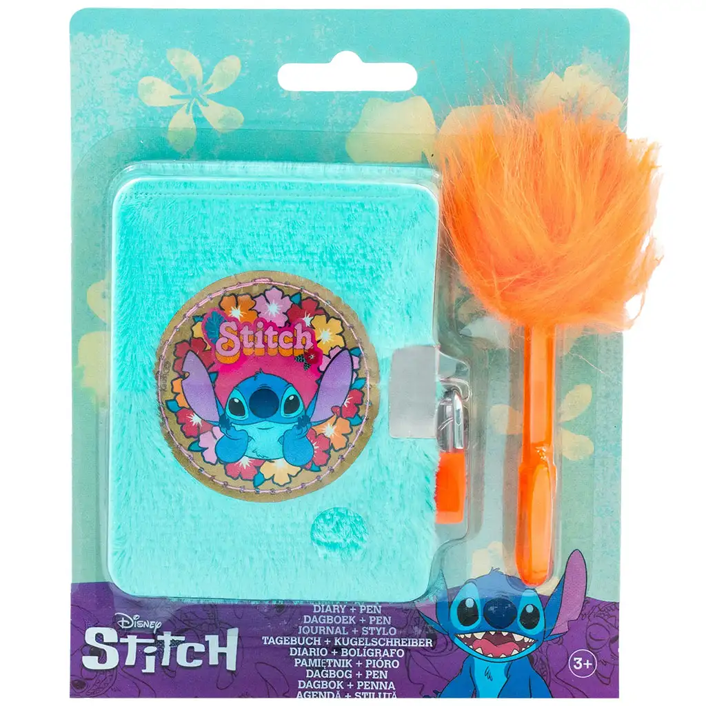 Canenco: Stitch Plüsch-Tagebuch mit flauschigem Stift