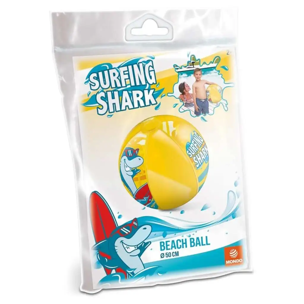 Aufblasbarer Strandball mit Haifischmuster 50cm - Mondo Toys kép 2
