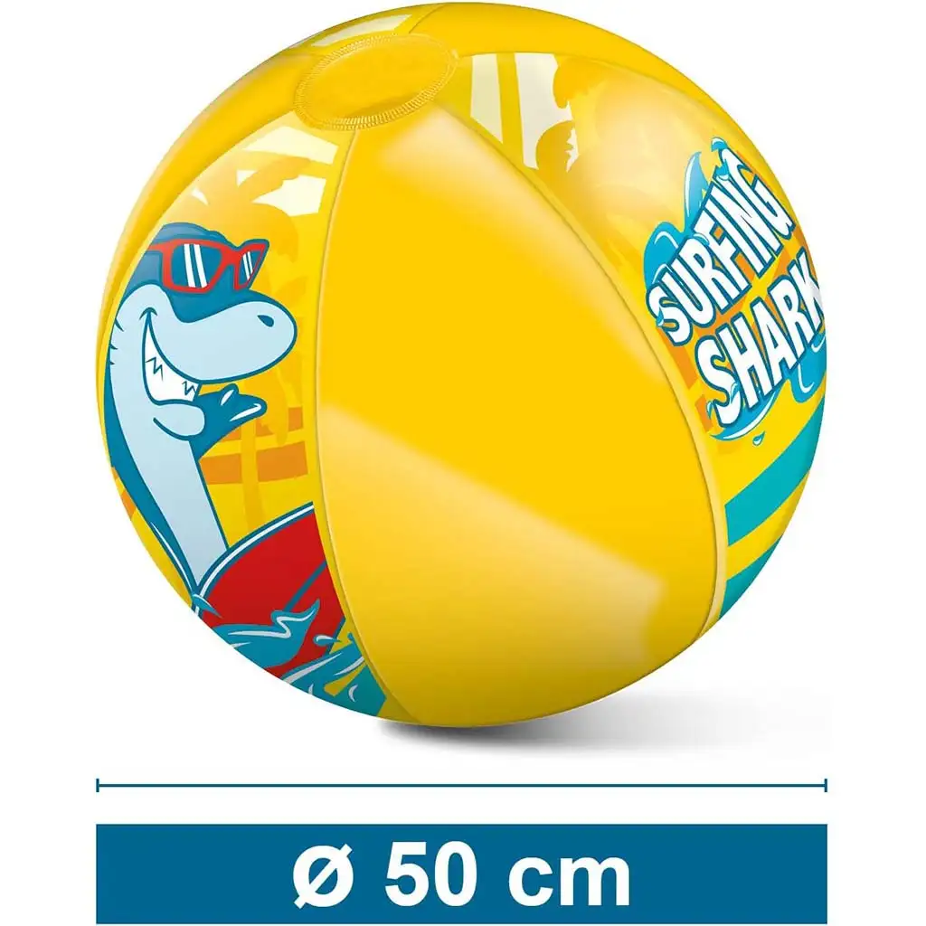 Aufblasbarer Strandball mit Haifischmuster 50cm - Mondo Toys kép 3