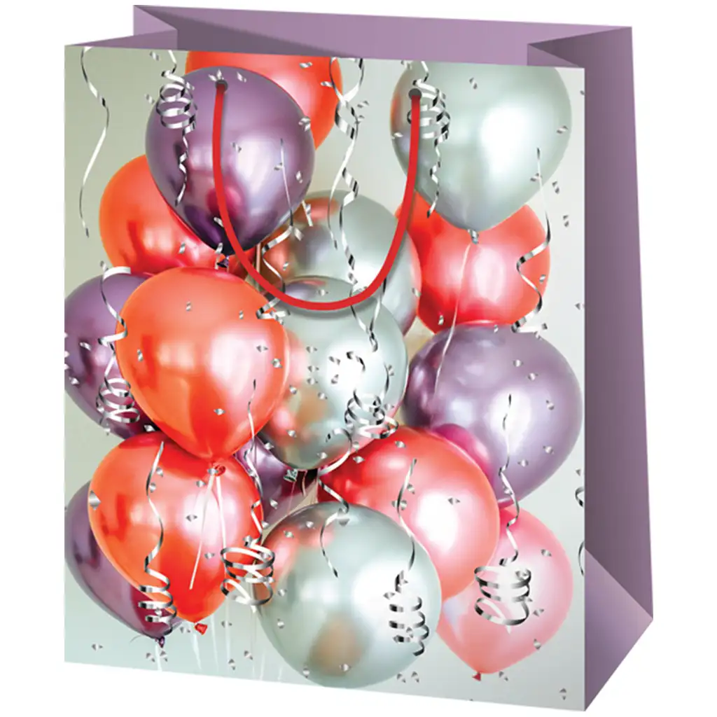 Bunte Luftballons große Geschenktasche 27x14x33cm
