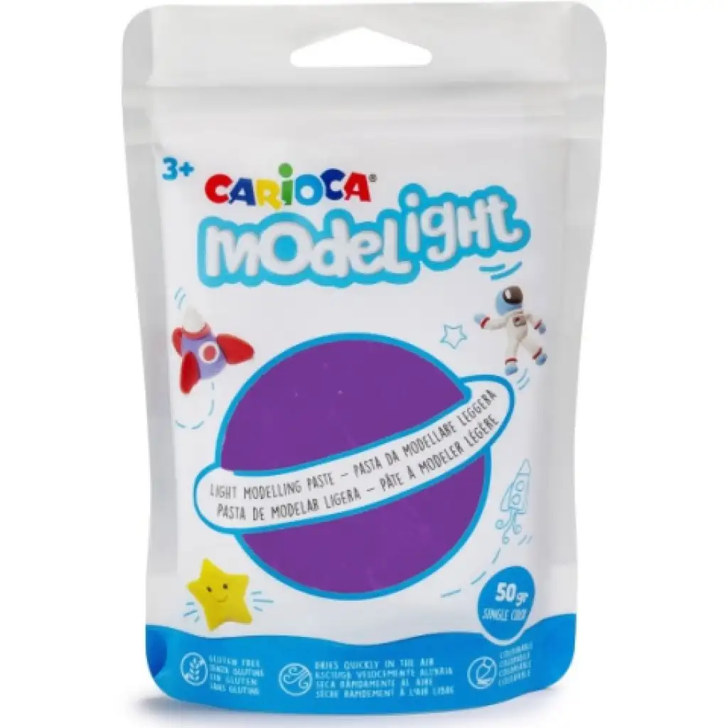 Modelight 50g-os lila gyurma - Carioca kép 1