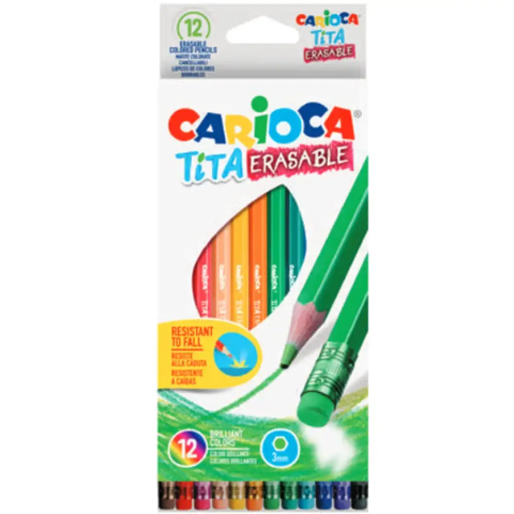 Carioca: Tita törésálló színes ceruza szett radírvéggel 12db-os kép 1
