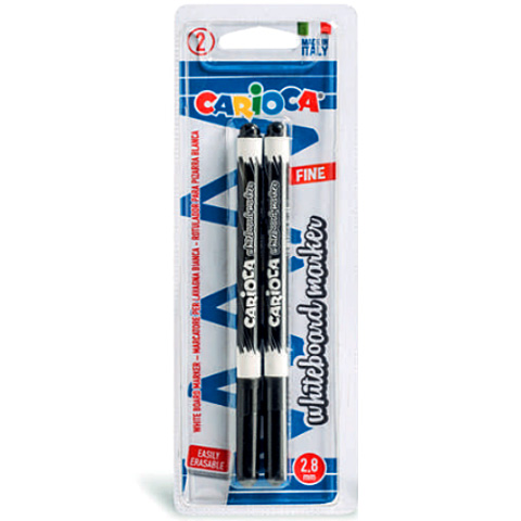 Carioca Whiteboard-Marker, schwarz, 2 Stück kép 2