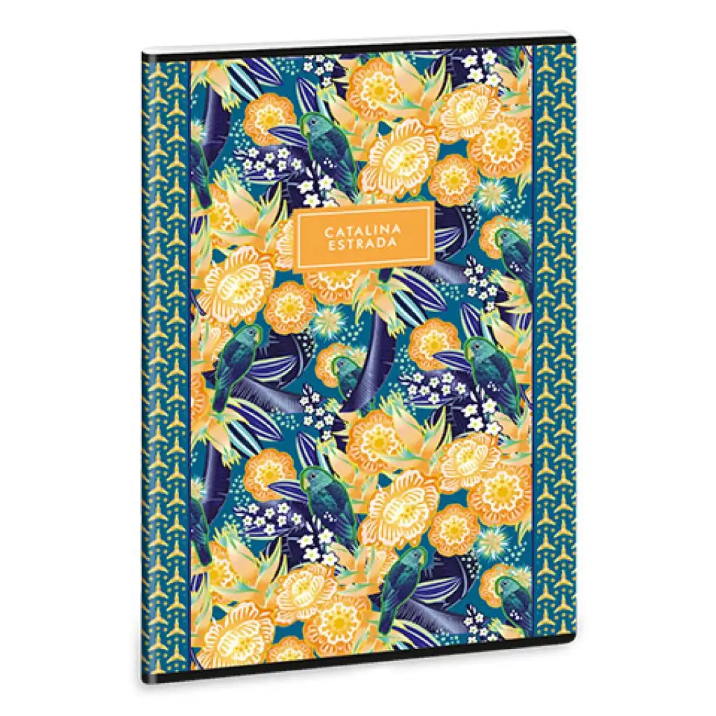 Ars Una: Catalina Estrada Parrot Tropical A/4 extra geheftetes, liniertes Heft