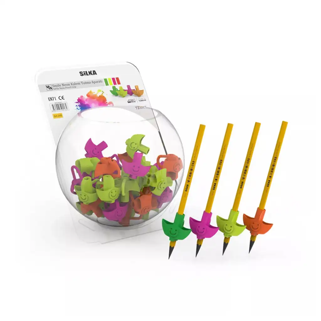 Nebulo: Silikon Smile Gesicht Stiftgriff in verschiedenen Farben 1 Stk