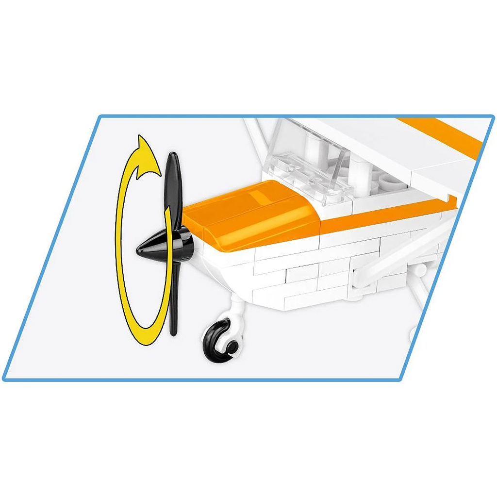 COBI: Cessna 172 Skyhawk Bausatz orange-weiß (26623) kép 3