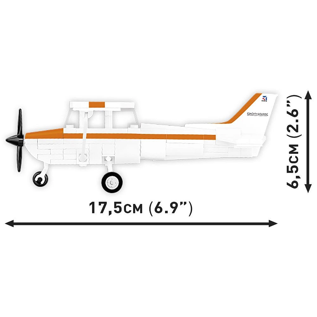 COBI: Cessna 172 Skyhawk Bausatz orange-weiß (26623) kép 4