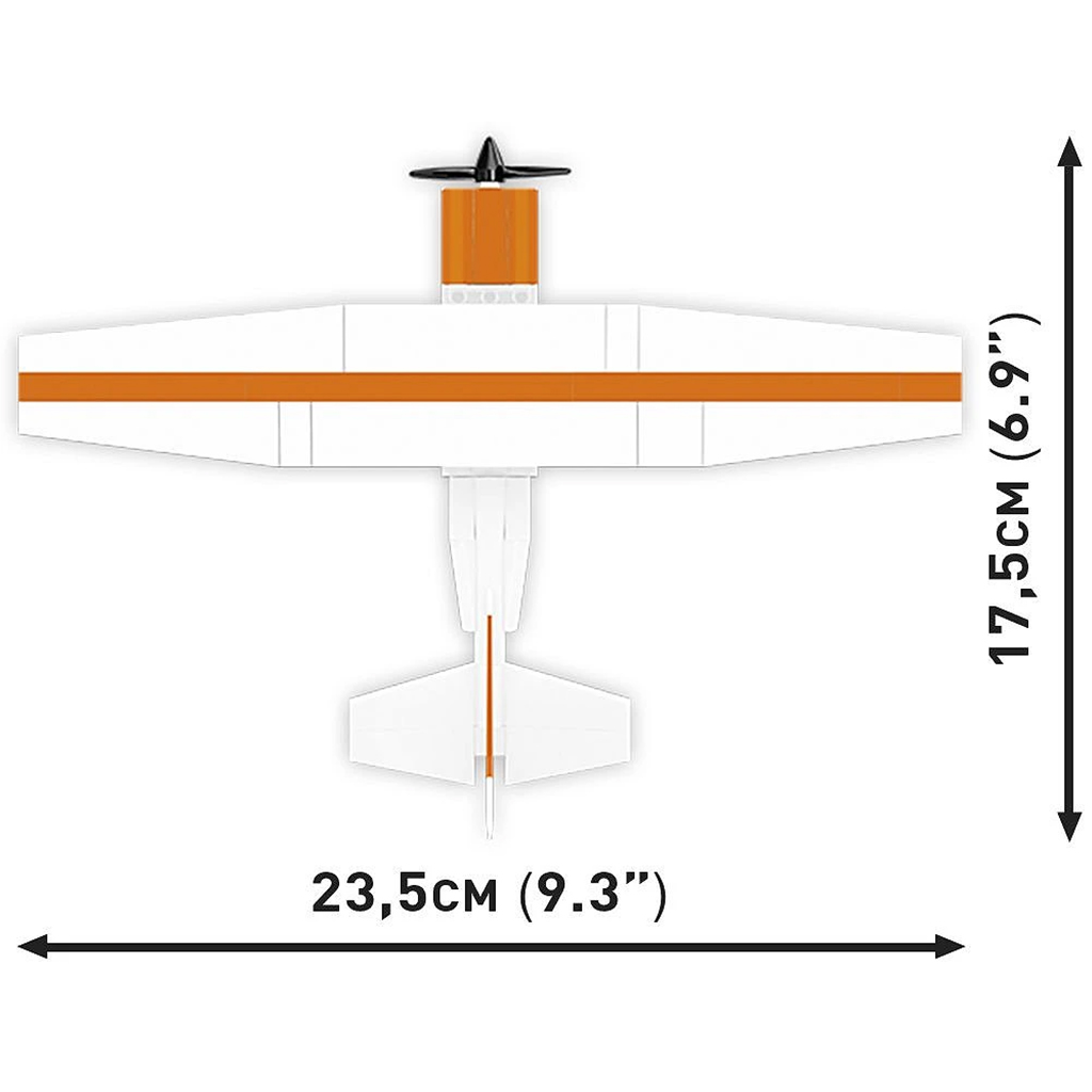 COBI: Cessna 172 Skyhawk Bausatz orange-weiß (26623) kép 5