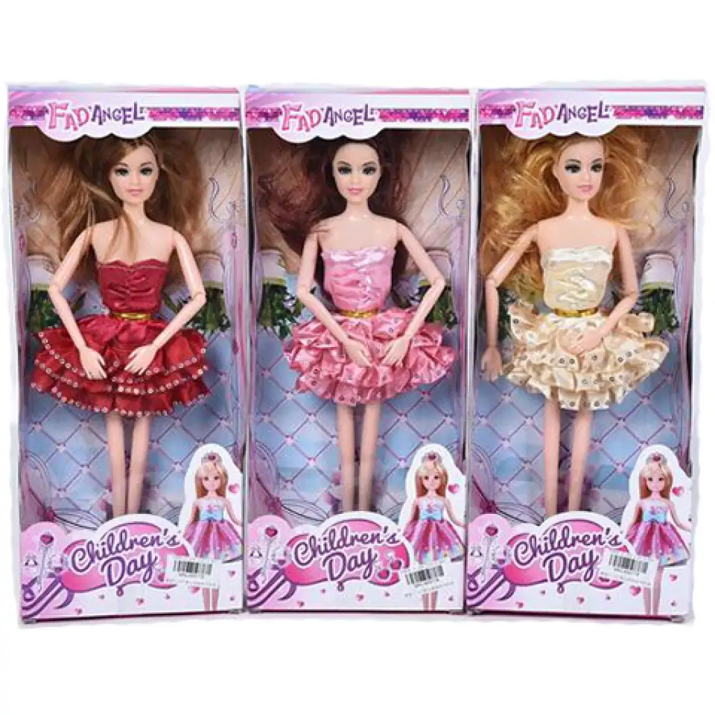 Kindertag 29 cm Modepuppe im Tüllrock-Kleid in verschiedenen Ausführungen 1 Stk.