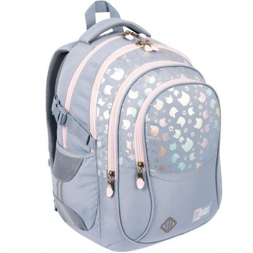 St.Right Silver Cats Schultasche, Rucksack BP01 43x32x21cm kép 5