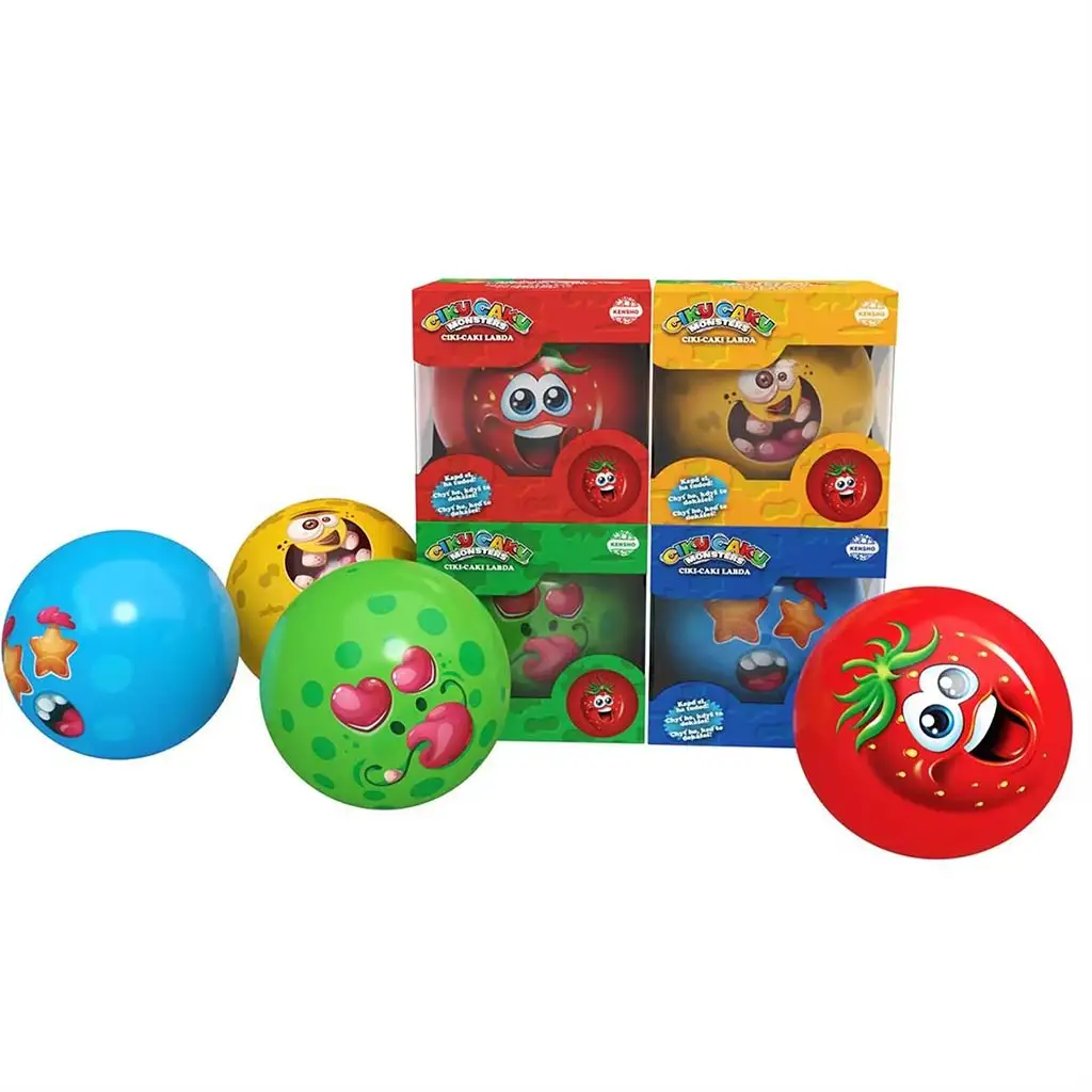 Zickzack-Ball Monster - blau 10cm kép 2