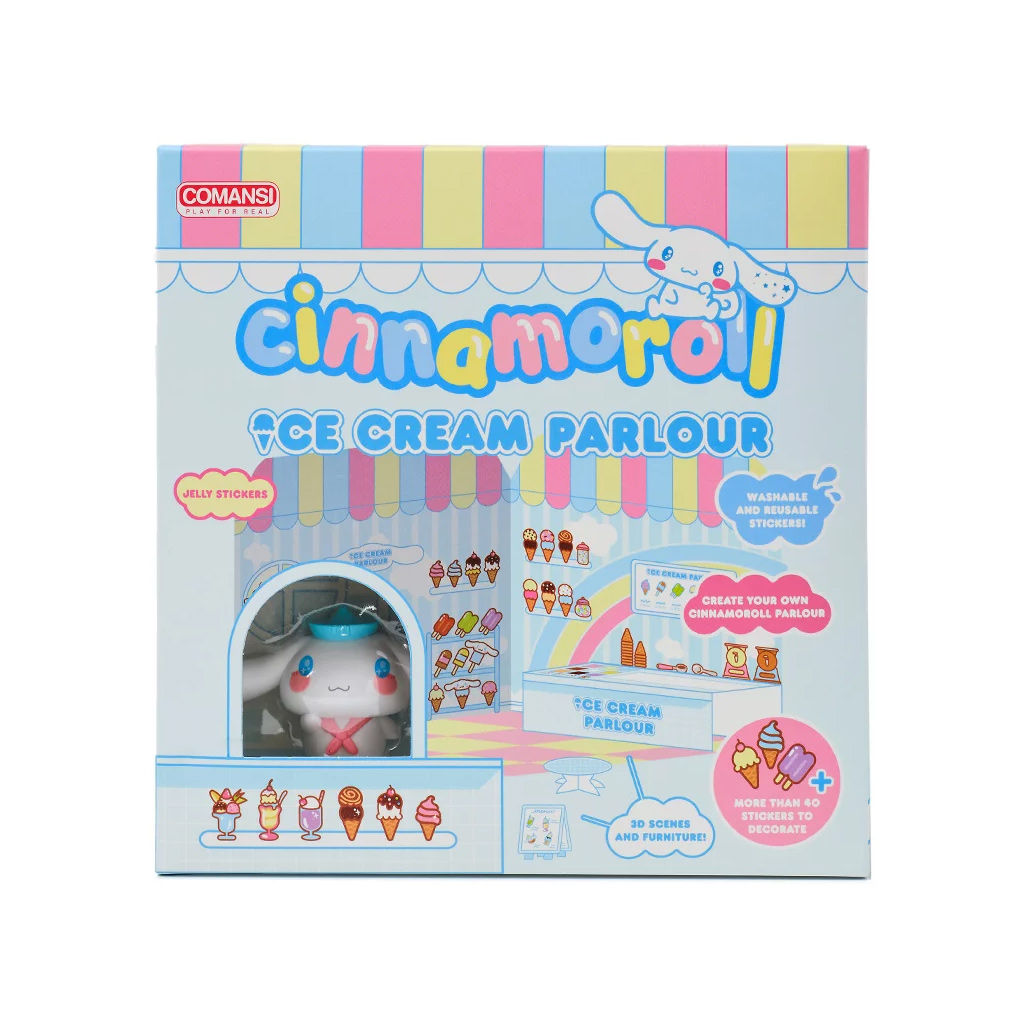 Hello Kitty: Cinnamoroll Eisdiele Figur mit aufklebbaren Haus – Comansi kép 2