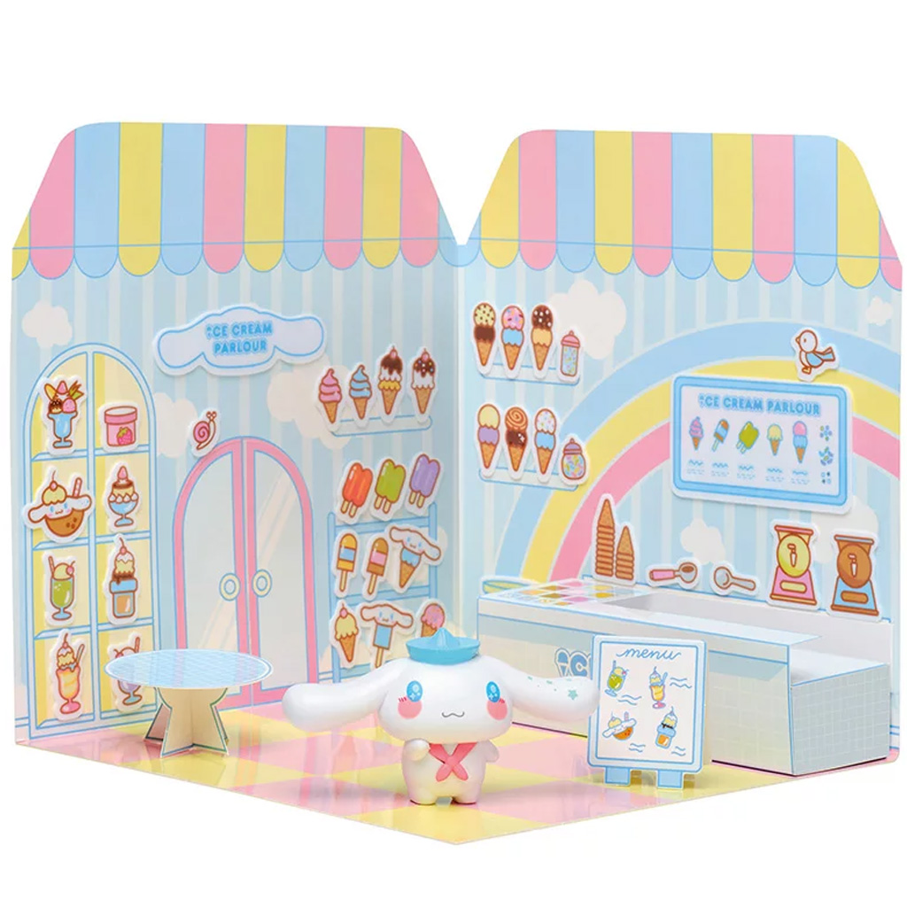 Hello Kitty: Cinnamoroll Eisdiele Figur mit aufklebbaren Haus – Comansi kép 3