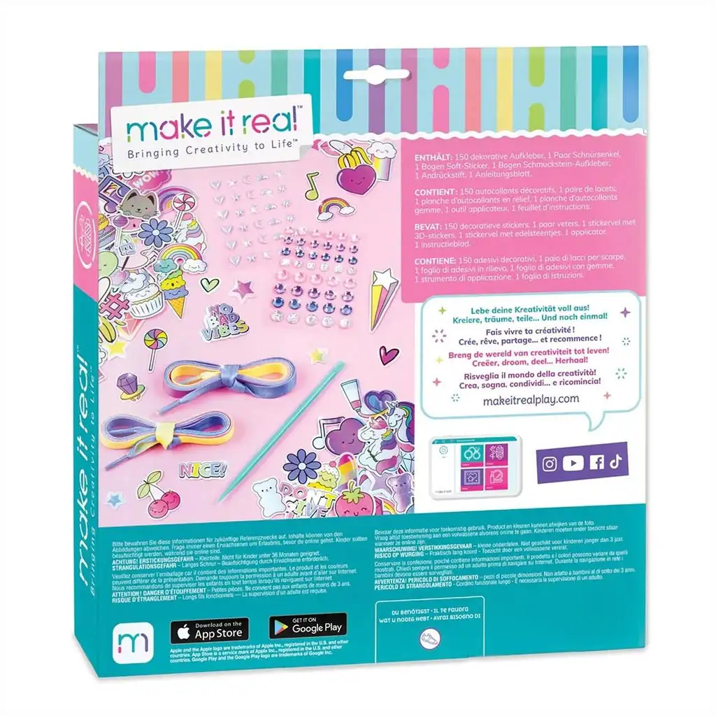 Make It Real: Sticker Chic Schuhdekoration - Der Regenbogenweg der Mode kép 2
