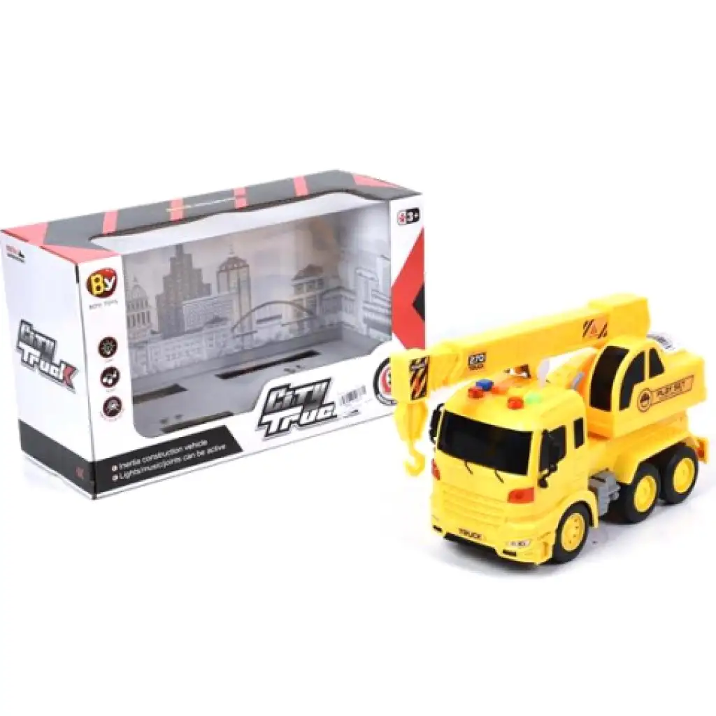 City Truck daruskocsi fénnyel és hanggal 24cm-es kép 1