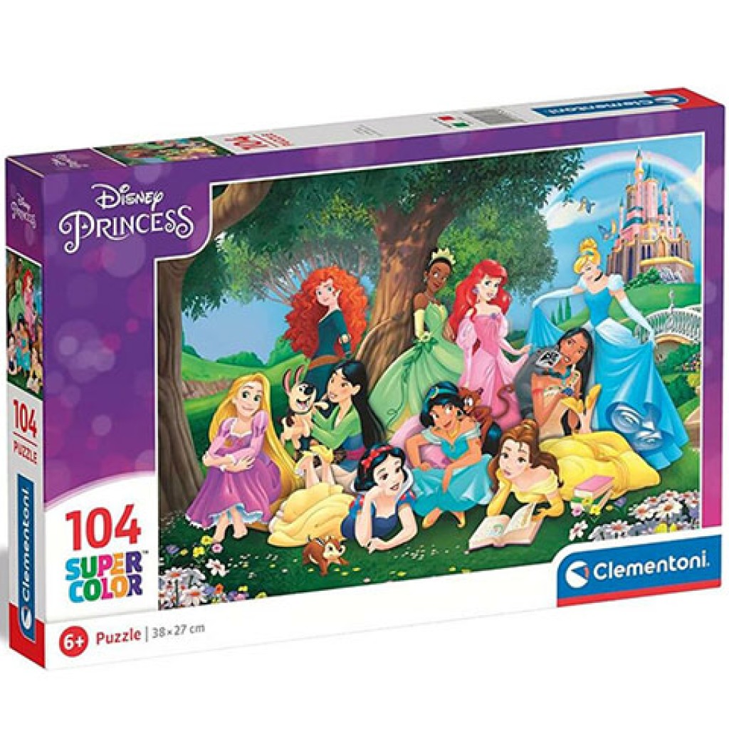 Disney Prinzessinnen 104-teiliges Super Color Puzzle - Clementoni