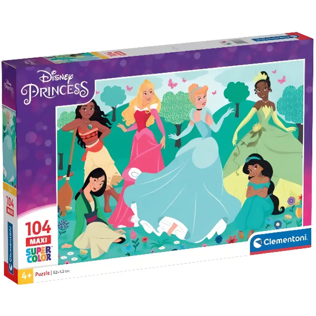 Disney Hercegnő barátnők 104db-os maxi supercolor puzzle - Clementoni kép 1