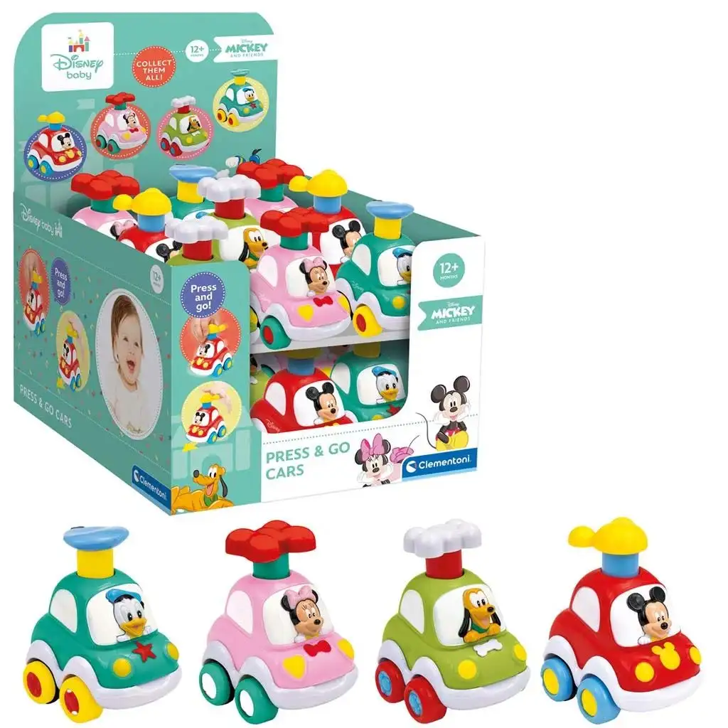 Clementoni Baby: Press&Go Auto mit Disney Charakterfigur in vier verschiedenen Varianten 1 Stück kép 3