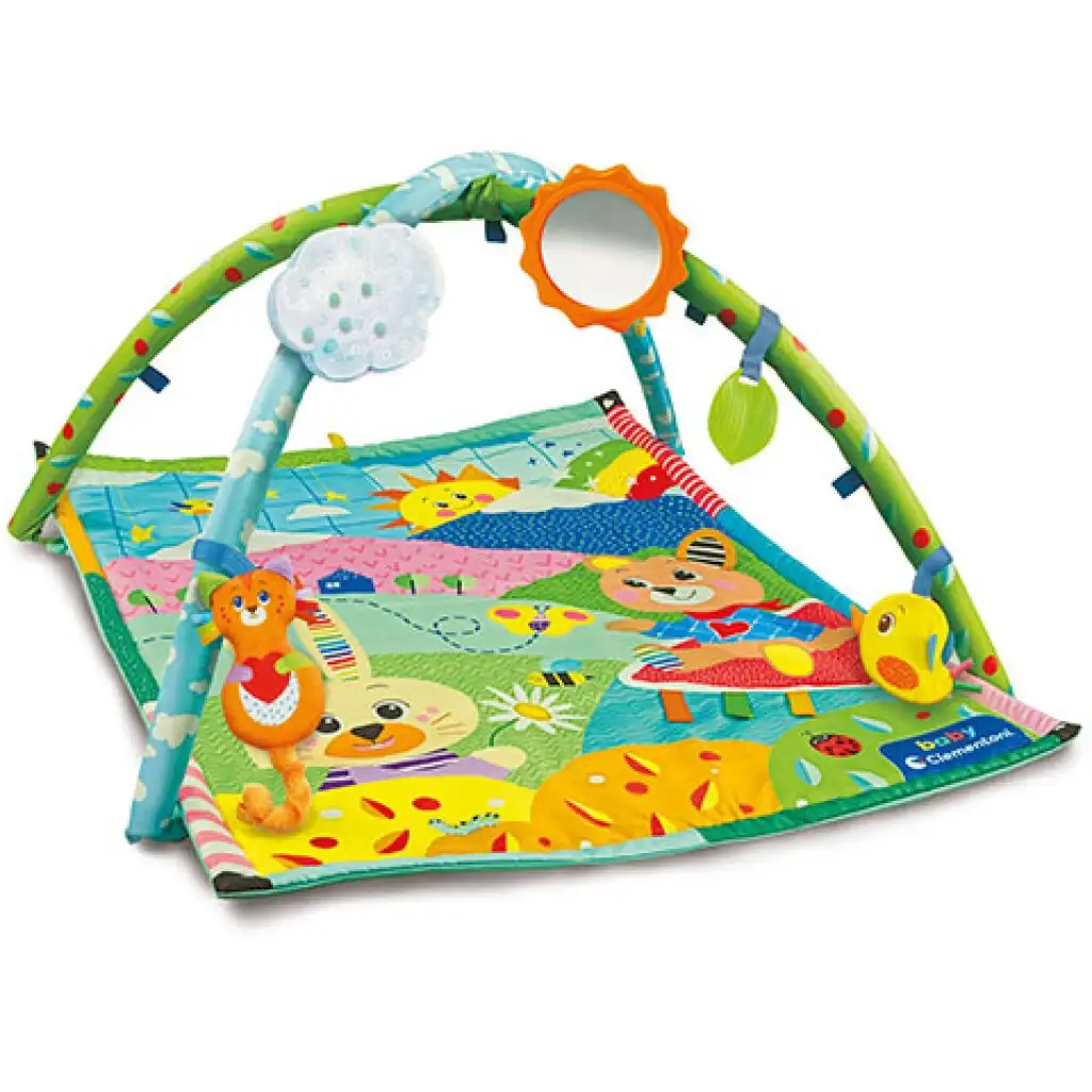 Entdecke! Tier-Spielmatte mit Zubehör 61x82cm - Clementoni Baby kép 2