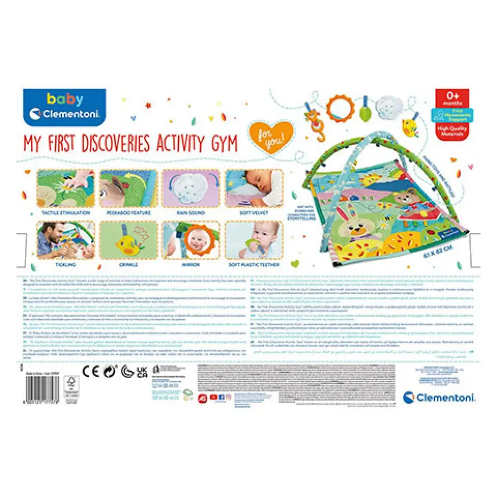 Entdecke! Tier-Spielmatte mit Zubehör 61x82cm - Clementoni Baby kép 3