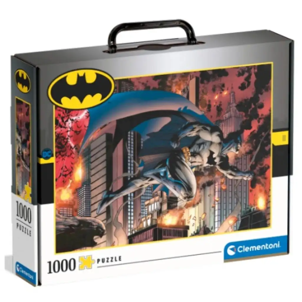 Batman 1000db-os puzzle bőrönd tárolódobozban - Clementoni kép 1