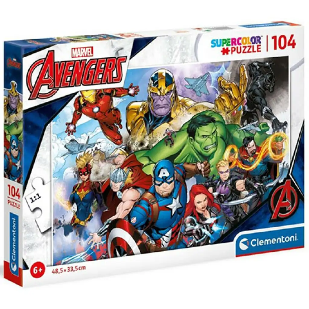 Marvel Avengers Supercolor 104-teiliges Puzzle - Clementoni