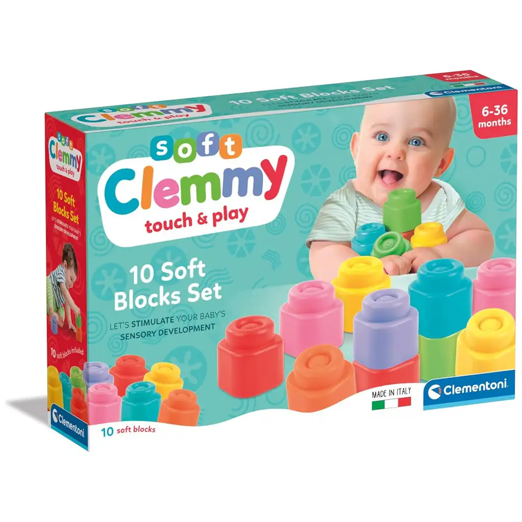 Clemmy 10-teiliges weiches Baustein-Set - Clementoni