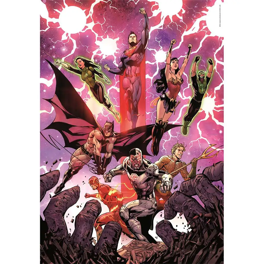 DC Comics: Die Gerechtigkeitsliga Comic 1000-teilige Compact Puzzle 50x70cm - Clementoni kép 2