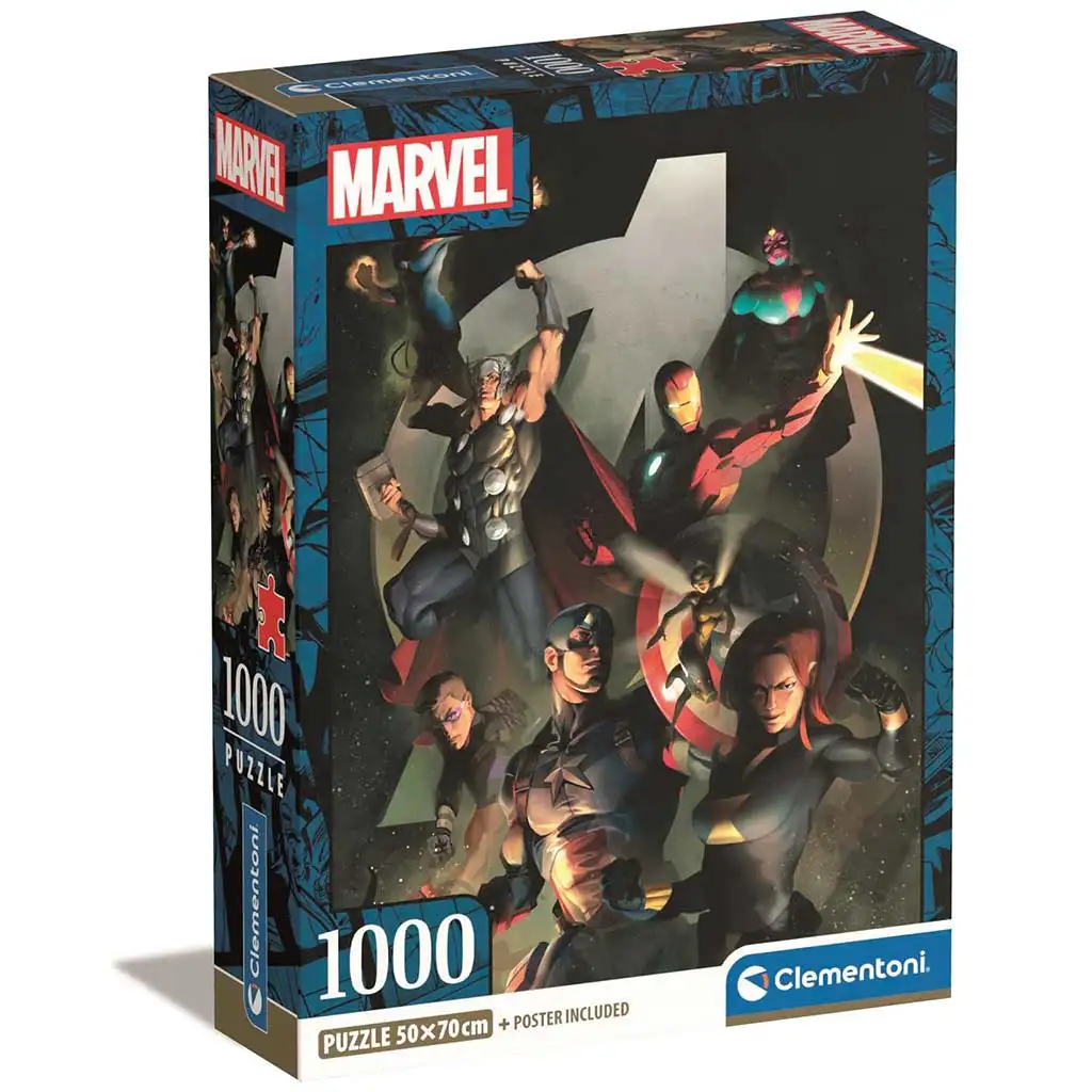 Marvel: Bosszúállók 1000db-os Compact puzzle 70x50cm - Clementoni kép 1