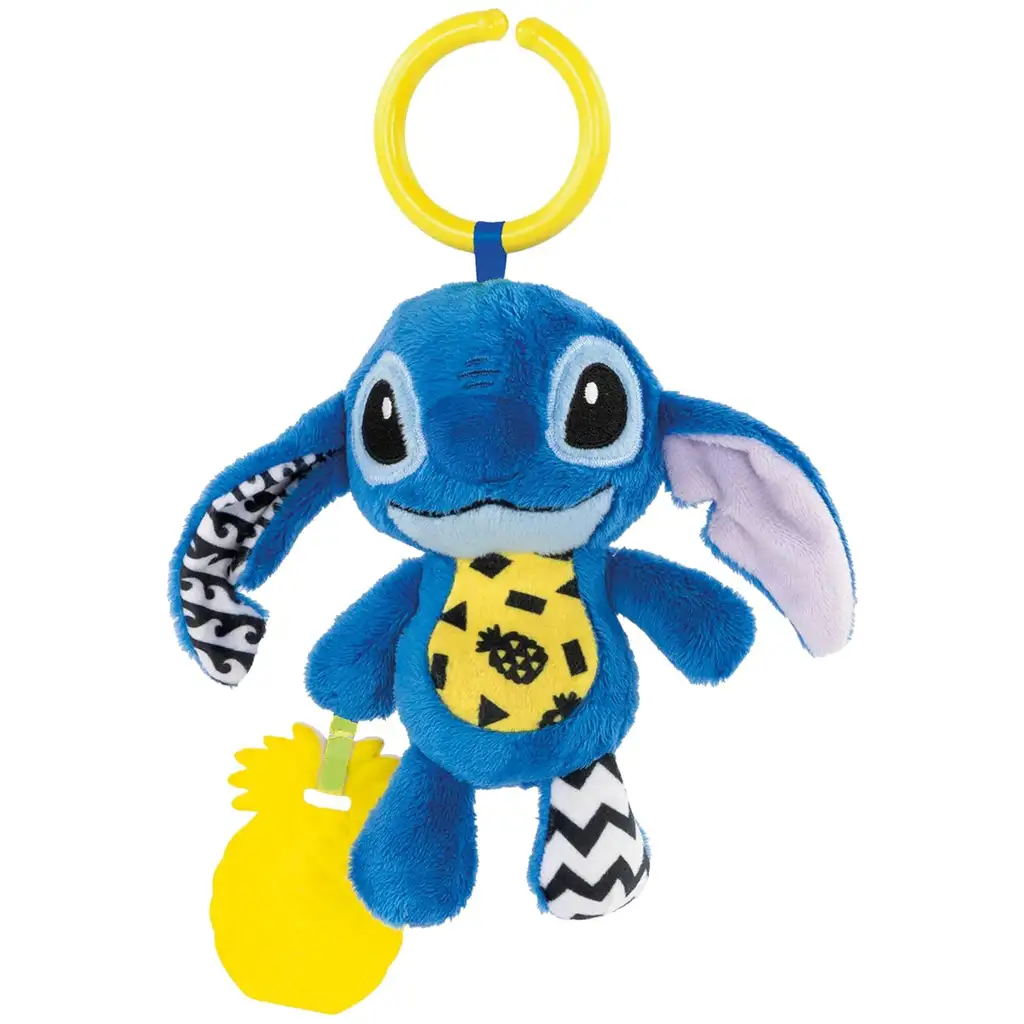 Disney+Stitch weiches Rassel-Babys-Spielzeug - Clementoni kép 2
