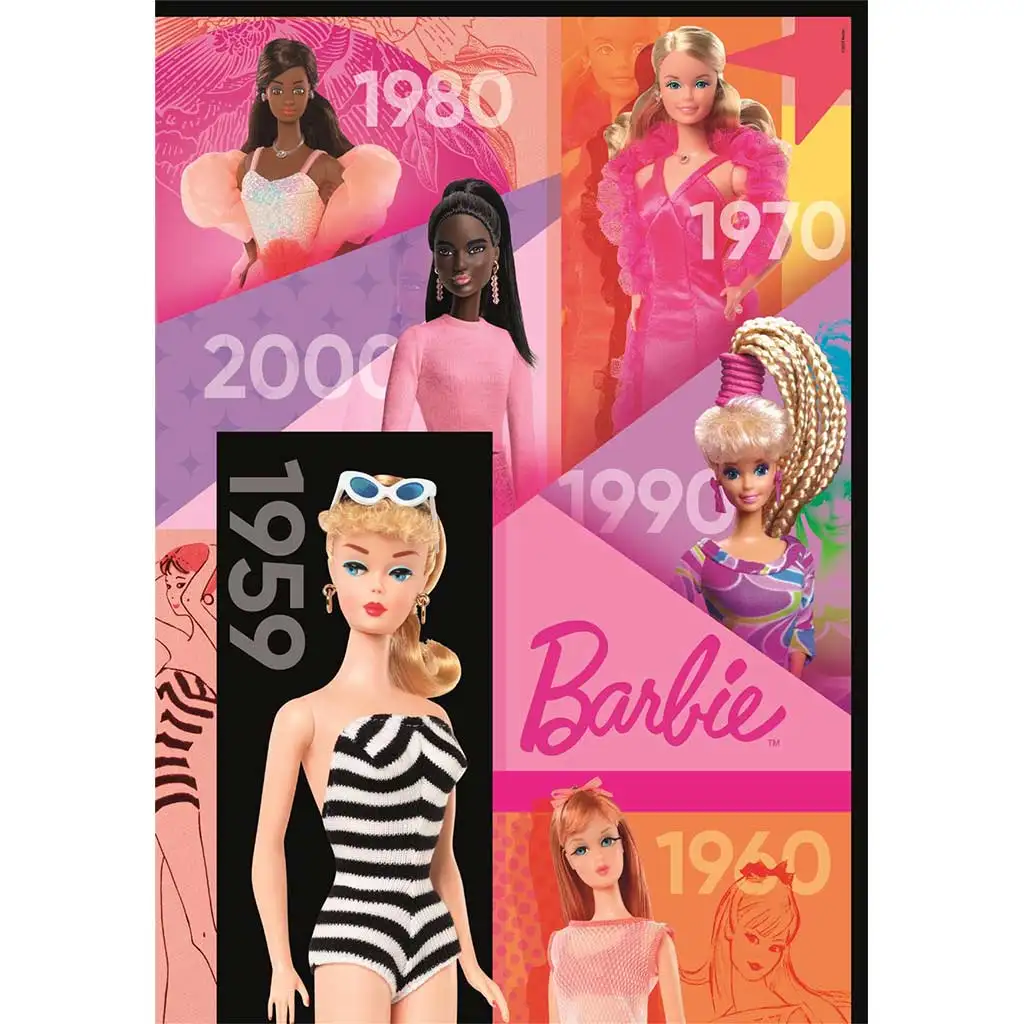 Barbie 65 Jahre 1000-teiliges Compact-Puzzle 50x70cm - Clementoni kép 2