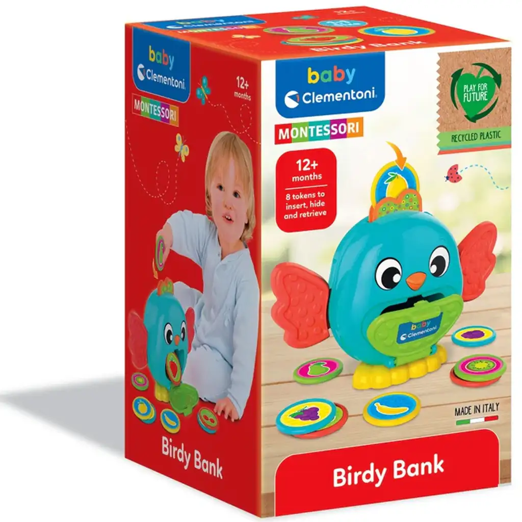 Clementoni Baby: Montessori Vogel-Spardose Entwicklungsspielzeug