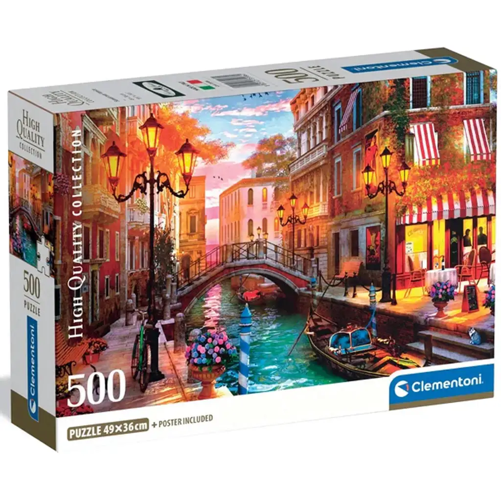 Naplemente Velencében 500db-os HQC kompakt puzzle - Clementoni kép 1