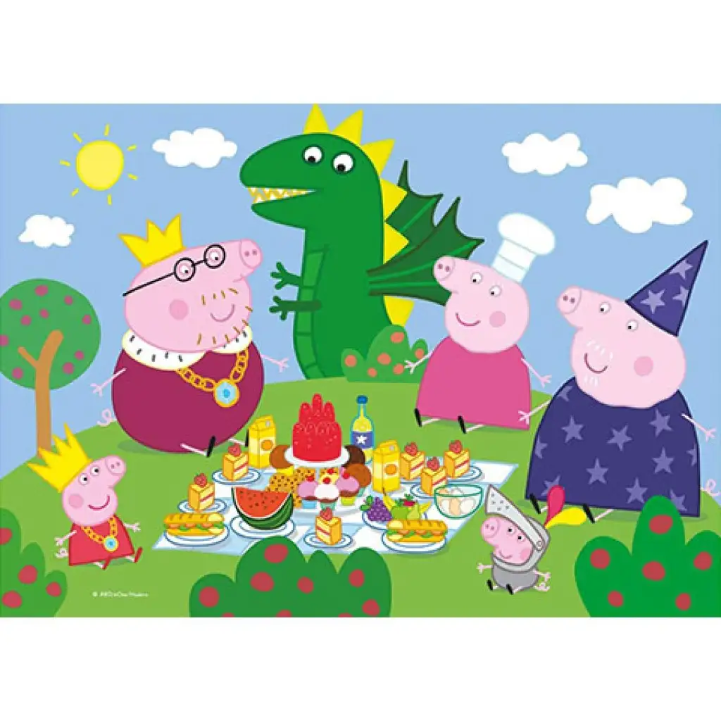 Peppa Wutz Supercolor 2-in-1 Puzzle 2x20 Teile - Clementoni kép 3