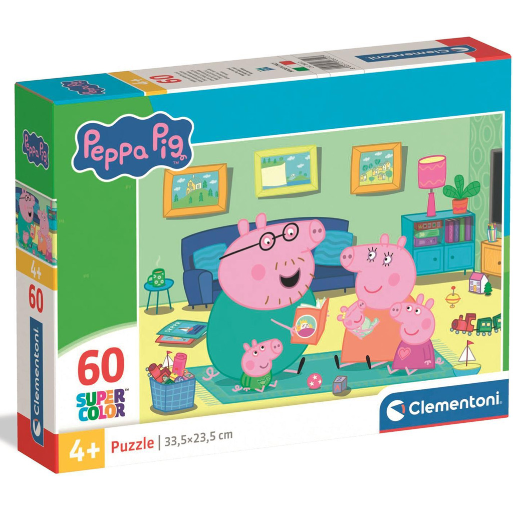 Peppa Malac családi móka 60db-os Supercolor puzzle - Clementoni kép 1