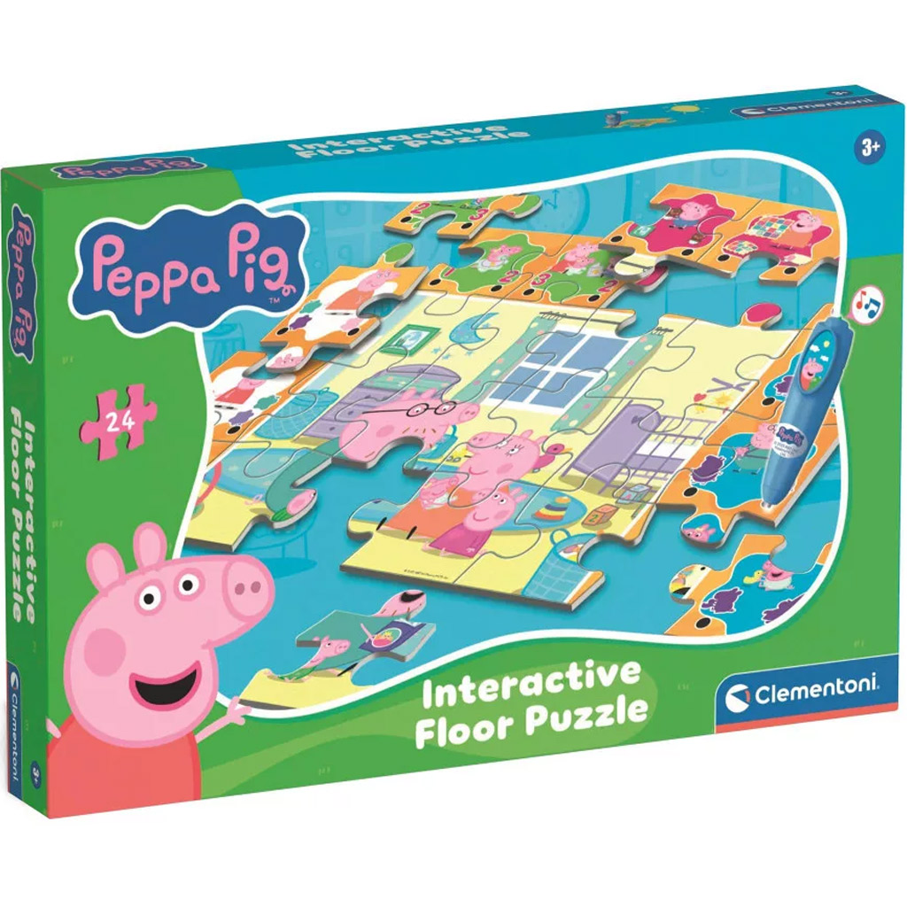 Peppa Wutz interaktives 24-teiliges Bodenpuzzle - Clementoni