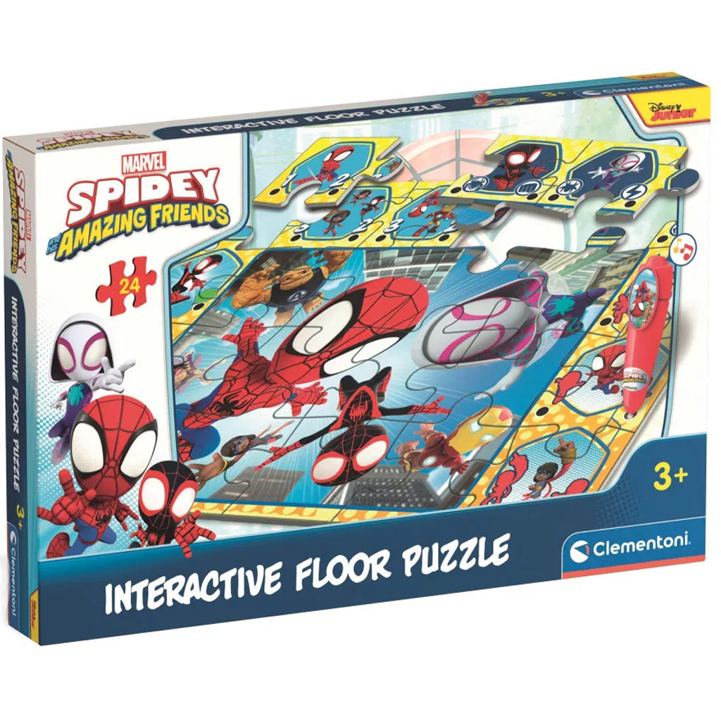 Póki és csodálatos barátai interaktív 24db-os padló puzzle - Clementoni kép 1