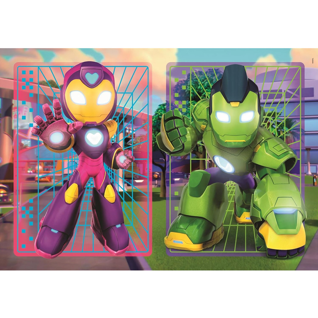 Iron Mans fantastische Freunde 2x20 Teile Supercolor Puzzle – Clementoni kép 3