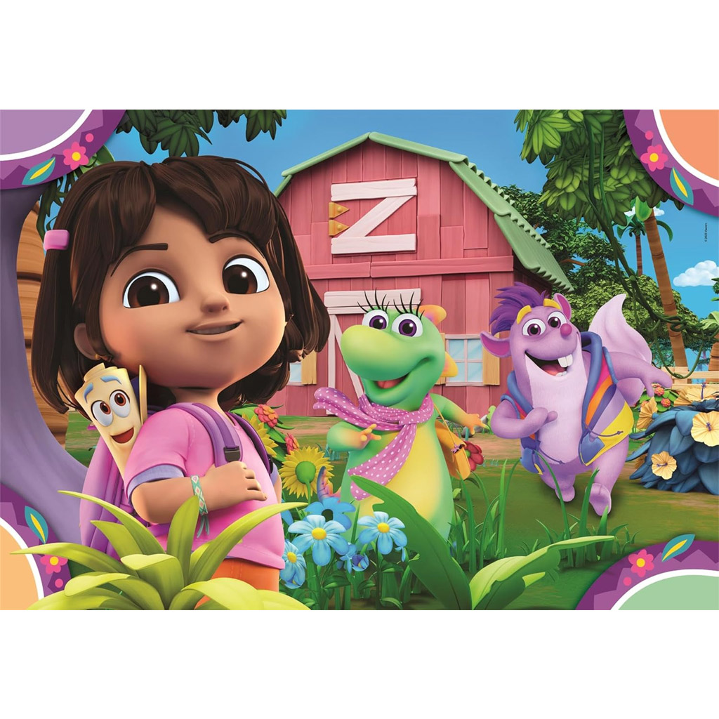 Dora die Entdeckerin 2x20-teiliges Supercolor Puzzle – Clementoni kép 2