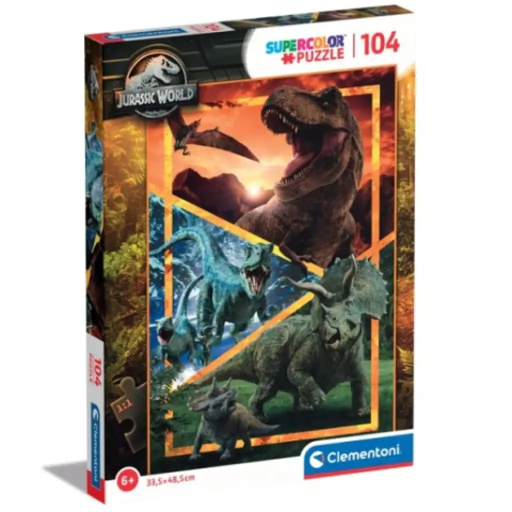 Jurassic World Dinosaurier Supercolor 104-teiliges Puzzle - Clementoni