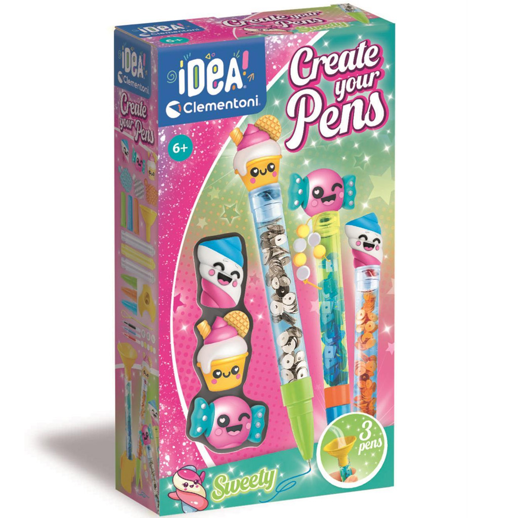 Idea! Kreatives Stifte-Bastelset mit Süßigkeitenmotiv - Clementoni
