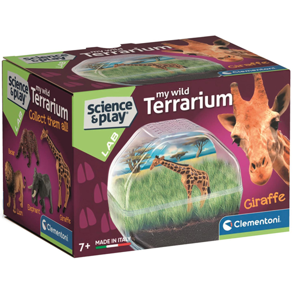 Science & Play: Mini-Terrarium mit Giraffenfigur - Clementoni
