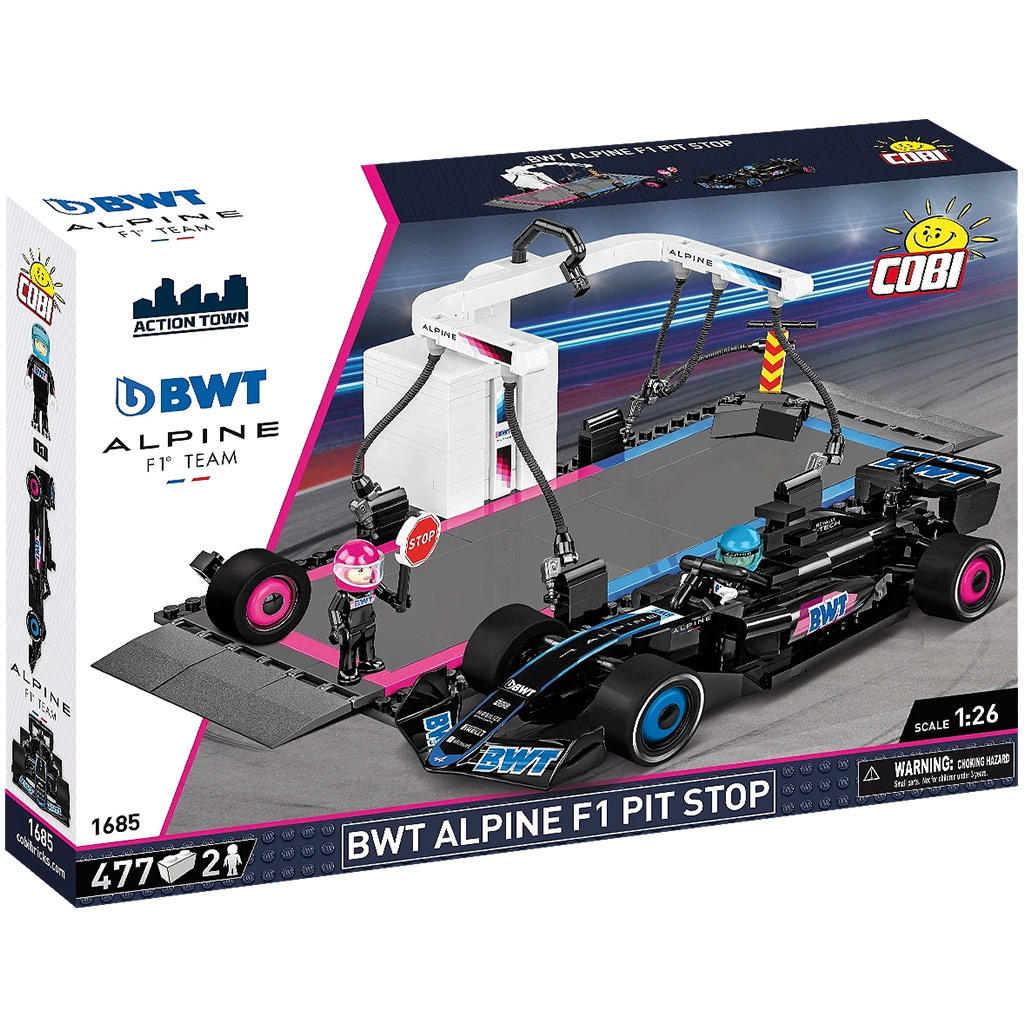 COBI: BWT Alpine F1 boxutca versenyautóval építőjáték (1685) kép 1