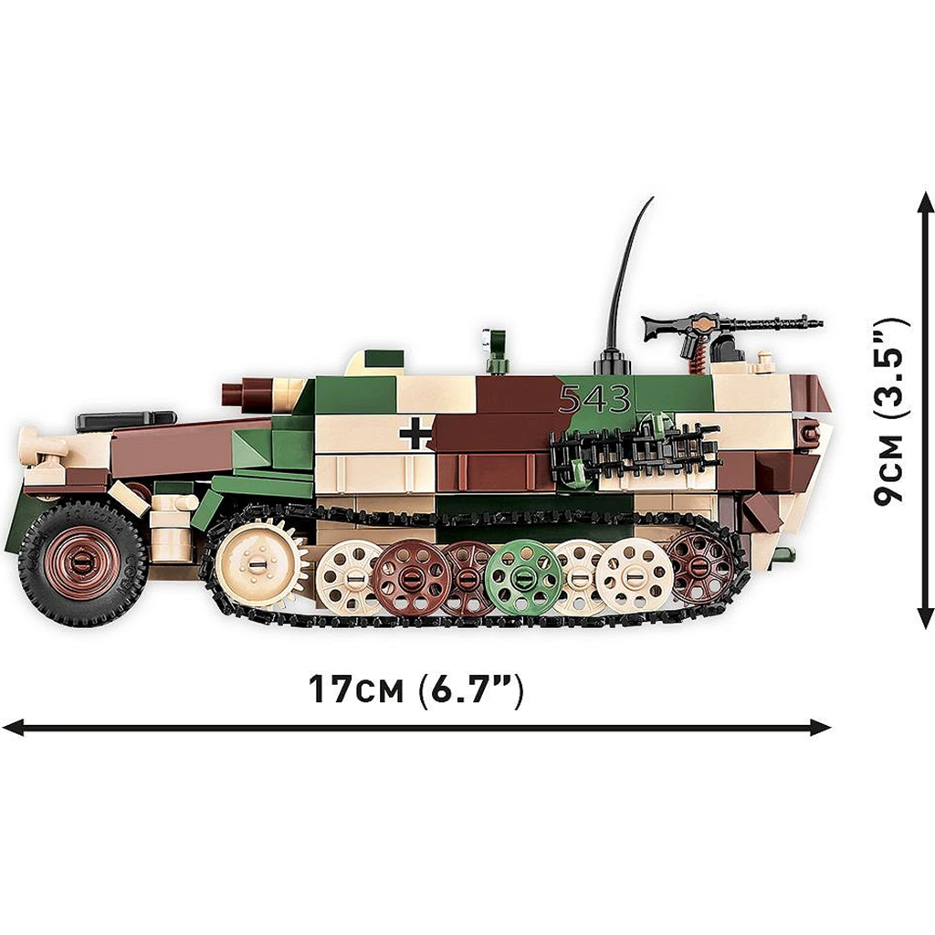 COBI: Sd.Kfz. 251/9 Stummel gepanzerte Fahrzeug Bausatz (3096) kép 3