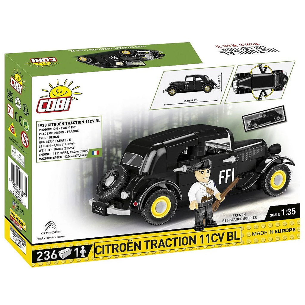 COBI: Citroën Traction 11CV BL Auto-Bausatz (2266) kép 4